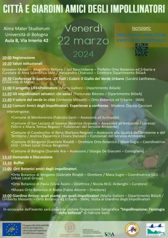 Locandina evento Città e giardini Amici degli impollinatori