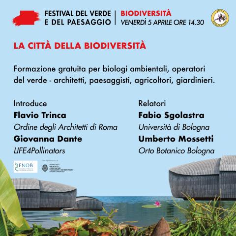 Locandina la città della biodiversità 5 aprile 2024